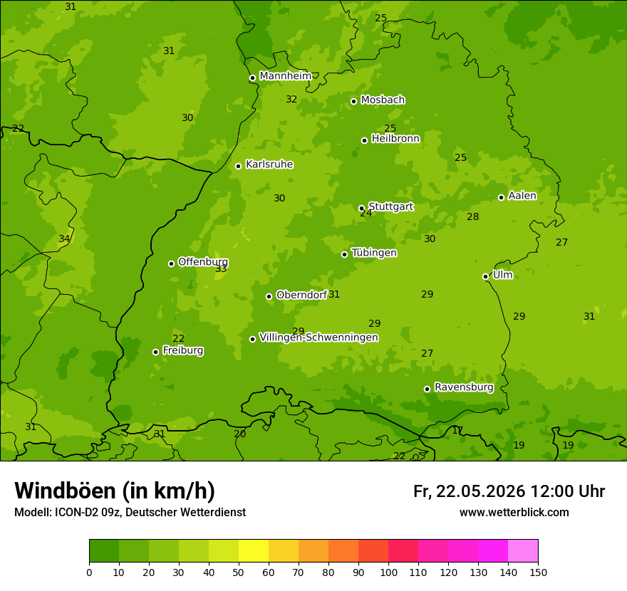 Maximale Windböen