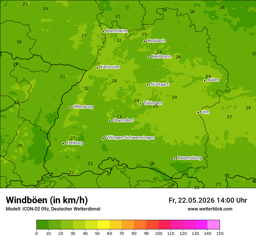 Maximale Windböen