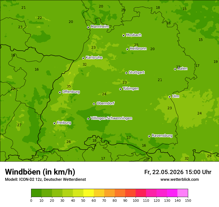 Maximale Windböen