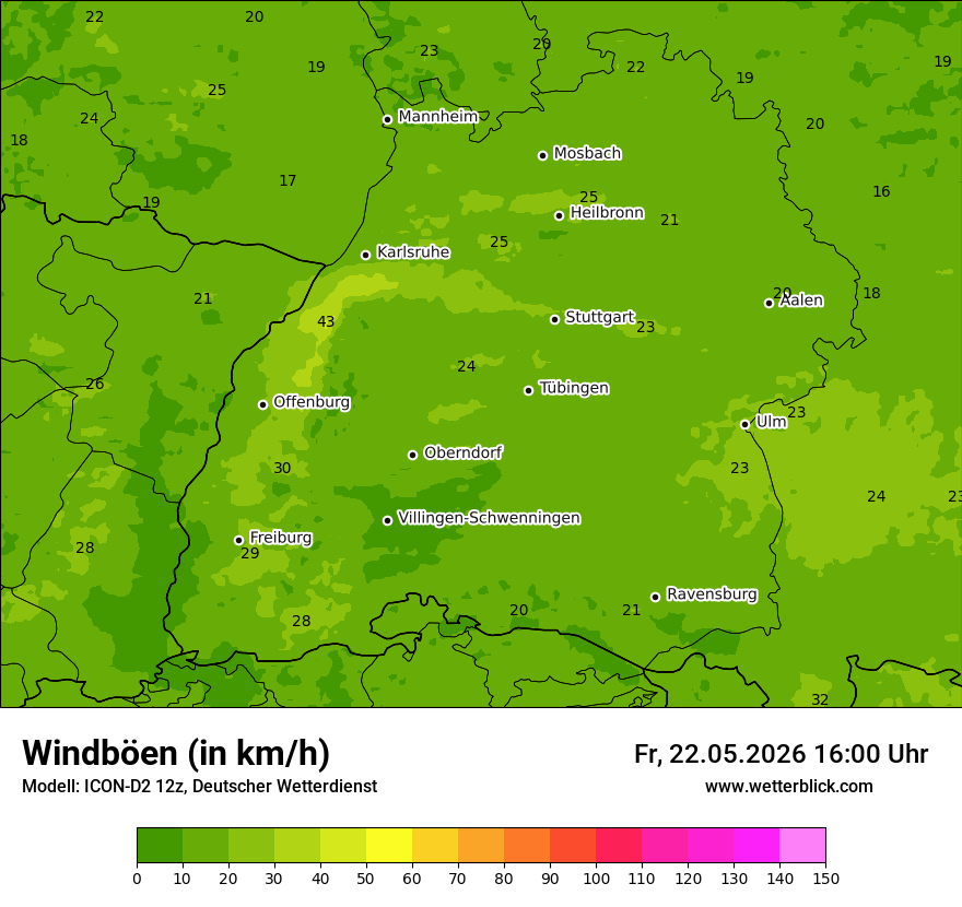 Maximale Windböen