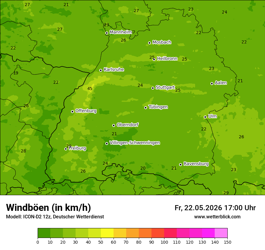 Maximale Windböen