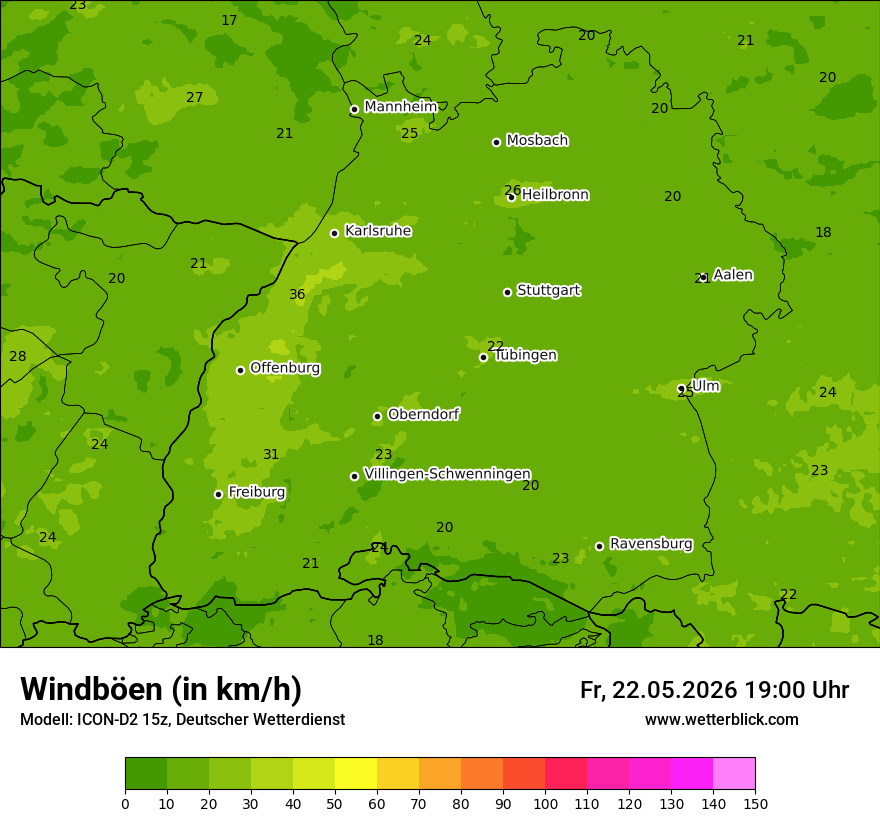 Maximale Windböen