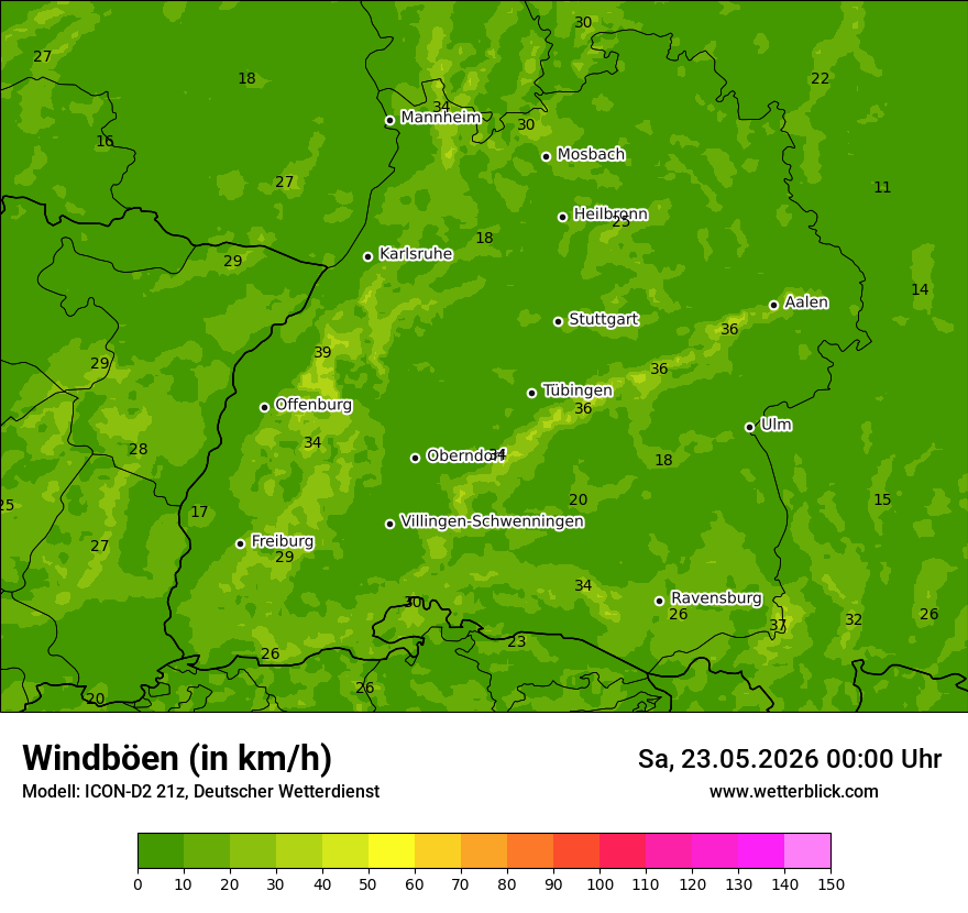 Maximale Windböen