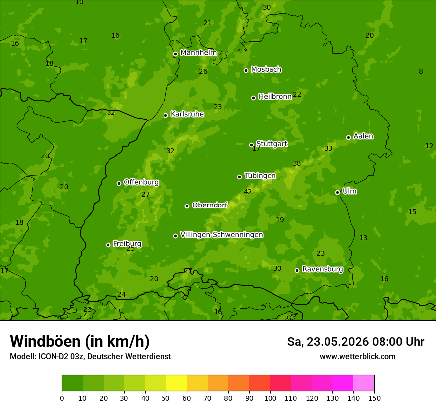 Maximale Windböen