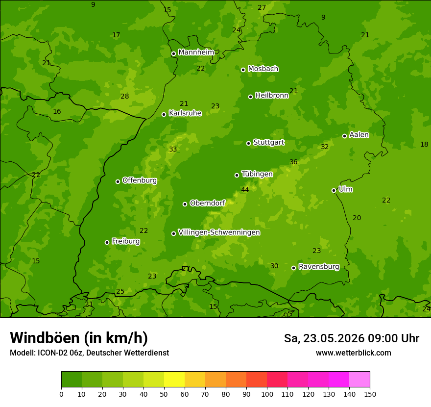 Maximale Windböen