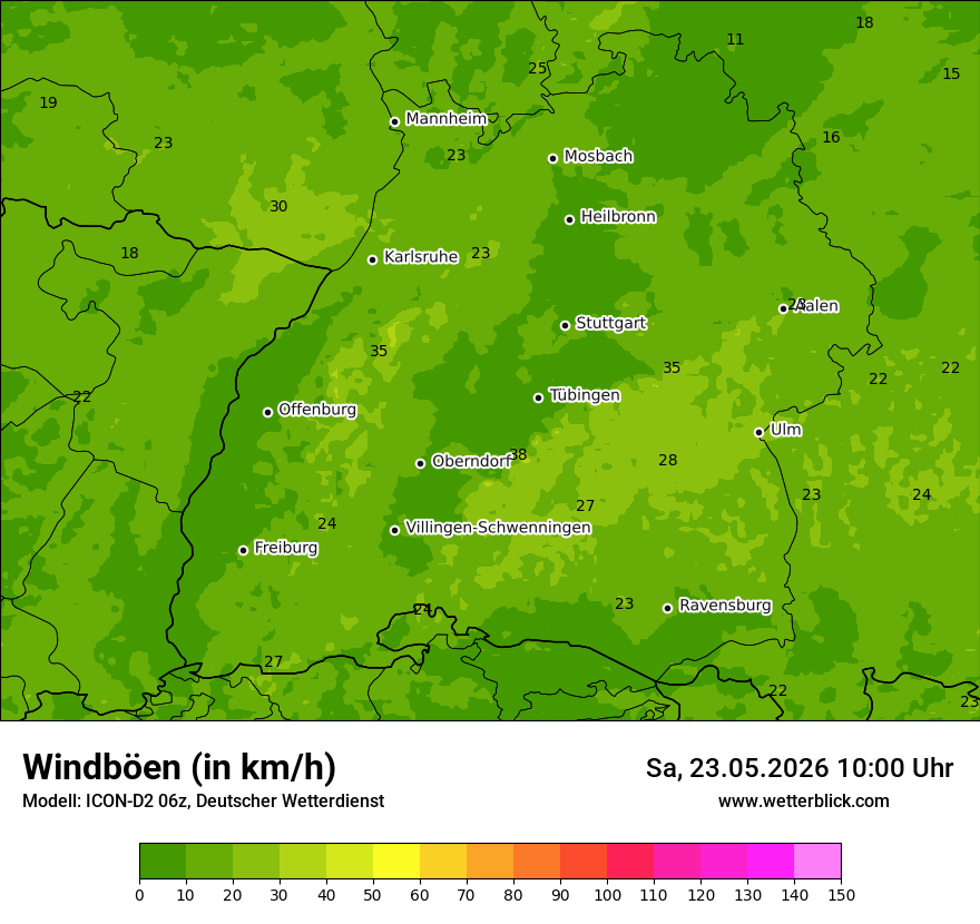 Maximale Windböen
