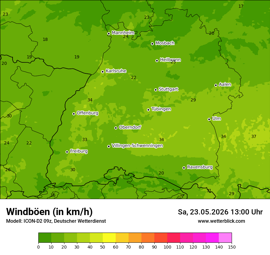 Maximale Windböen