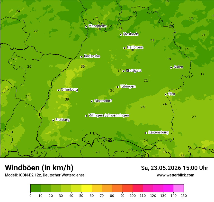 Maximale Windböen