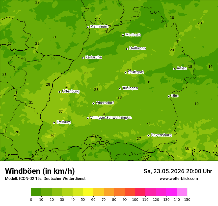 Maximale Windböen