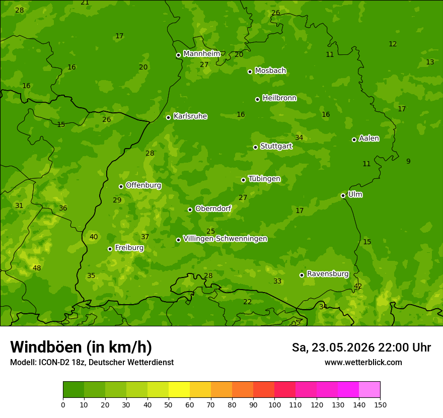 Maximale Windböen