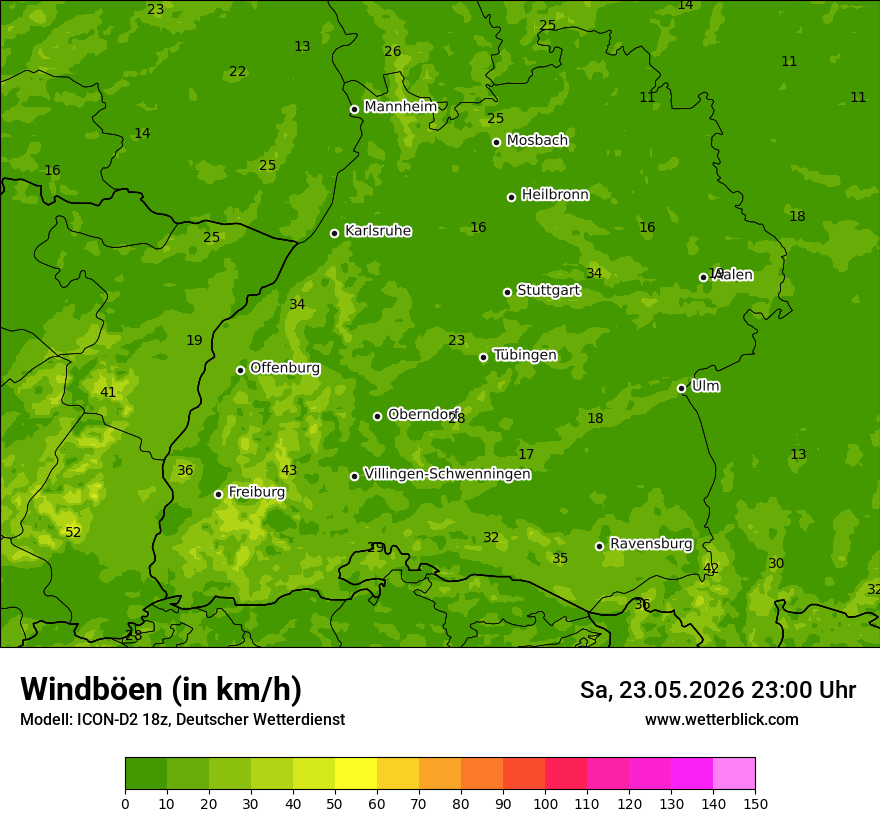Maximale Windböen