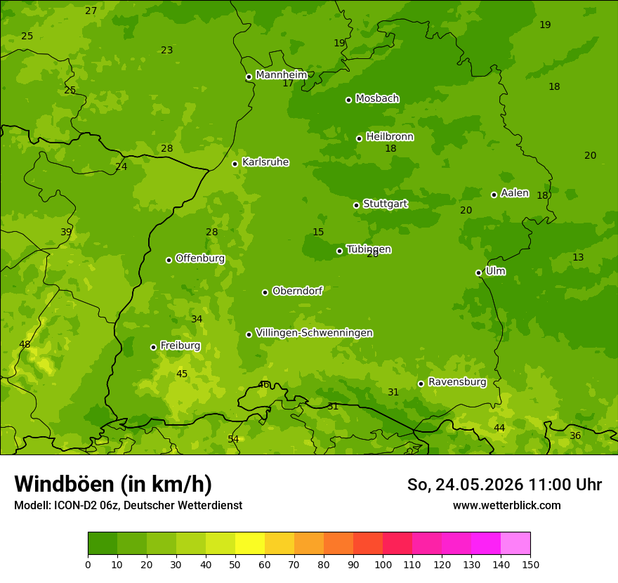 Maximale Windböen