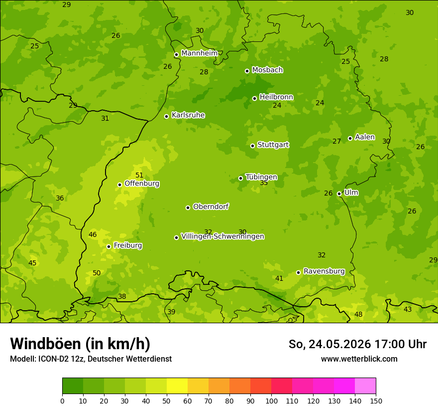 Maximale Windböen