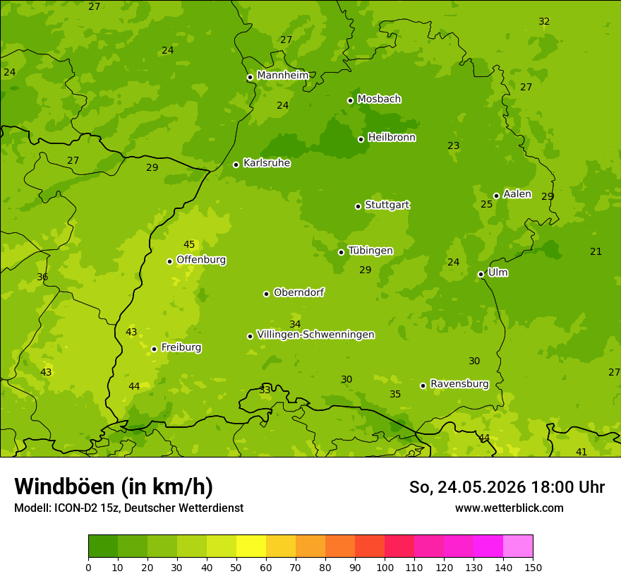 Maximale Windböen