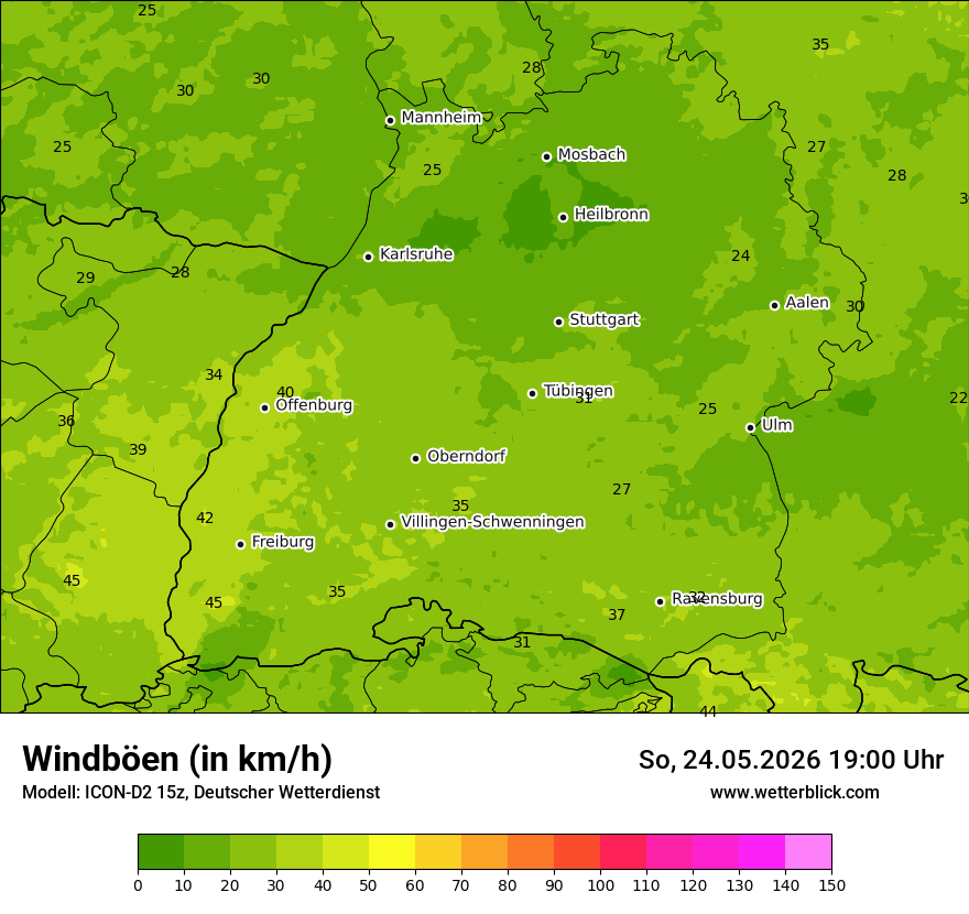 Maximale Windböen
