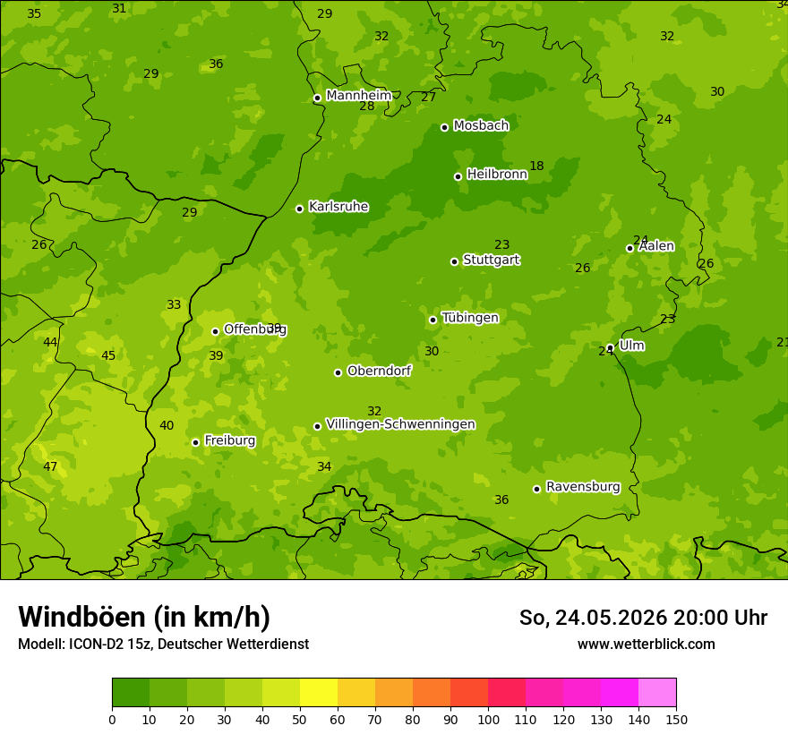 Maximale Windböen