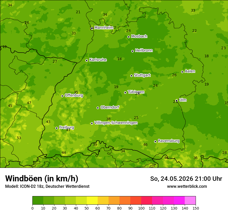 Maximale Windböen