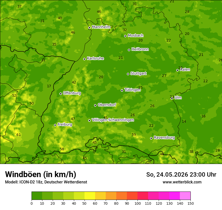 Maximale Windböen