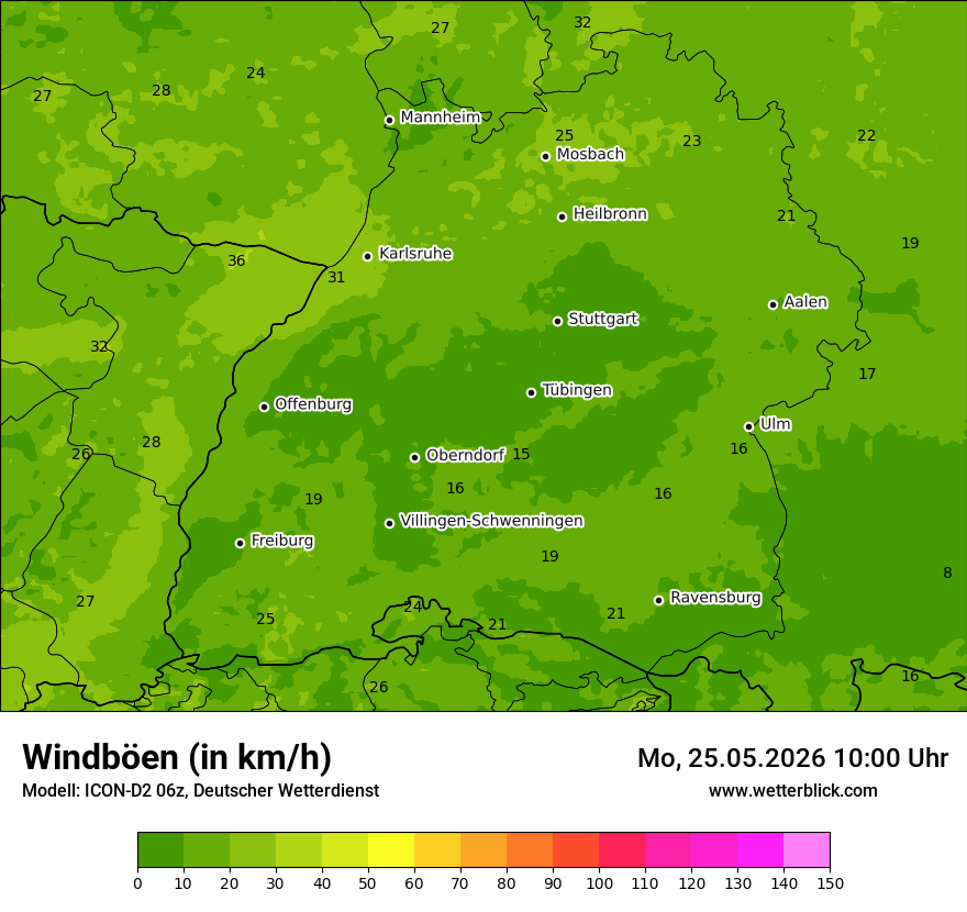 Maximale Windböen