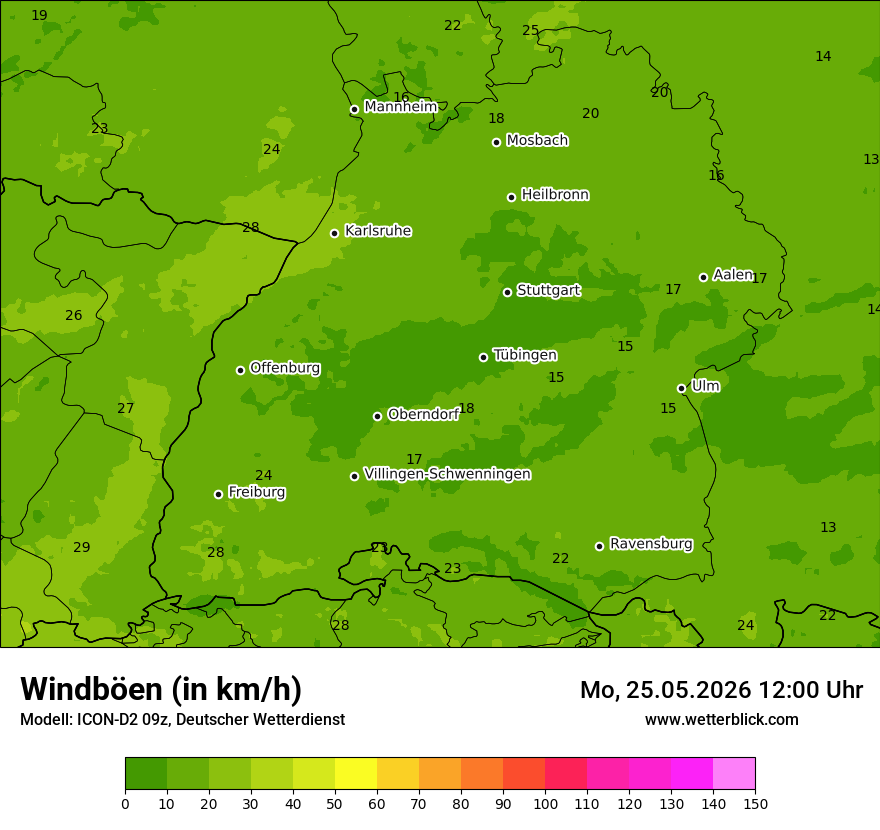 Maximale Windböen