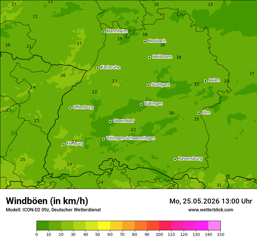 Maximale Windböen