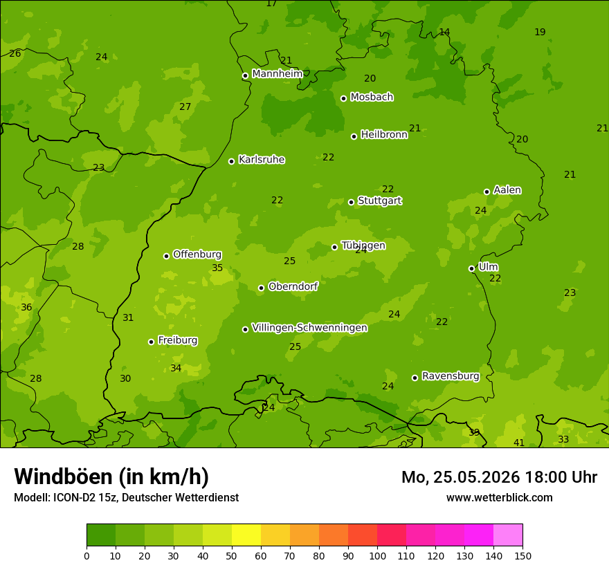 Maximale Windböen