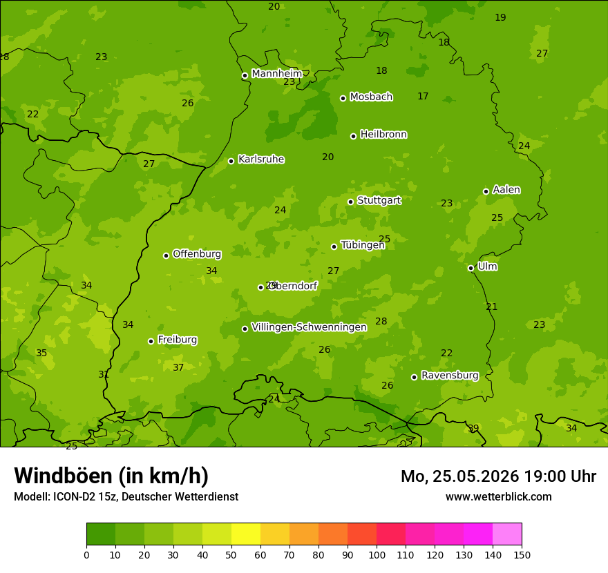 Maximale Windböen