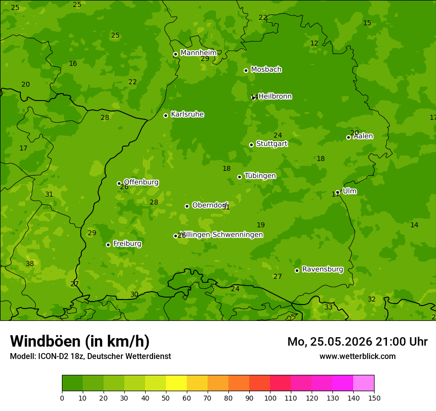 Maximale Windböen