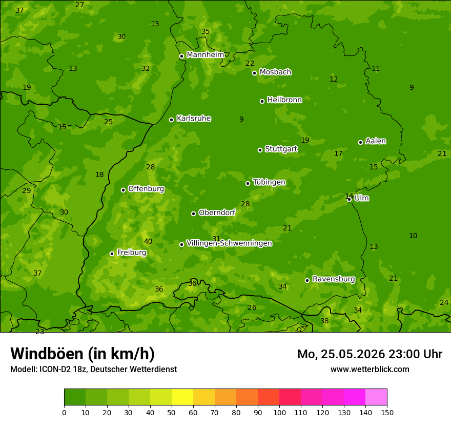 Maximale Windböen