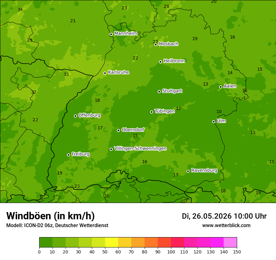 Maximale Windböen