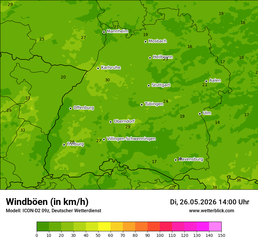 Maximale Windböen