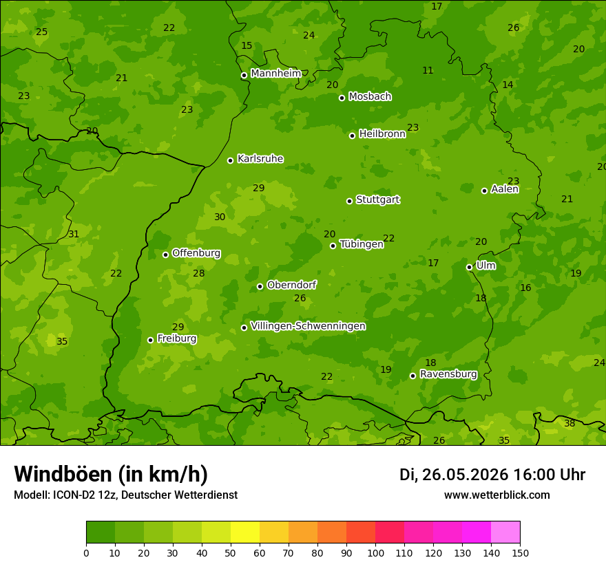 Maximale Windböen