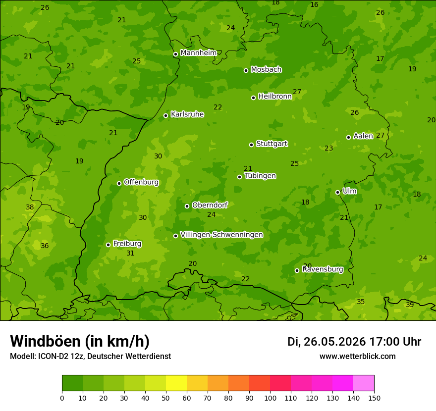 Maximale Windböen