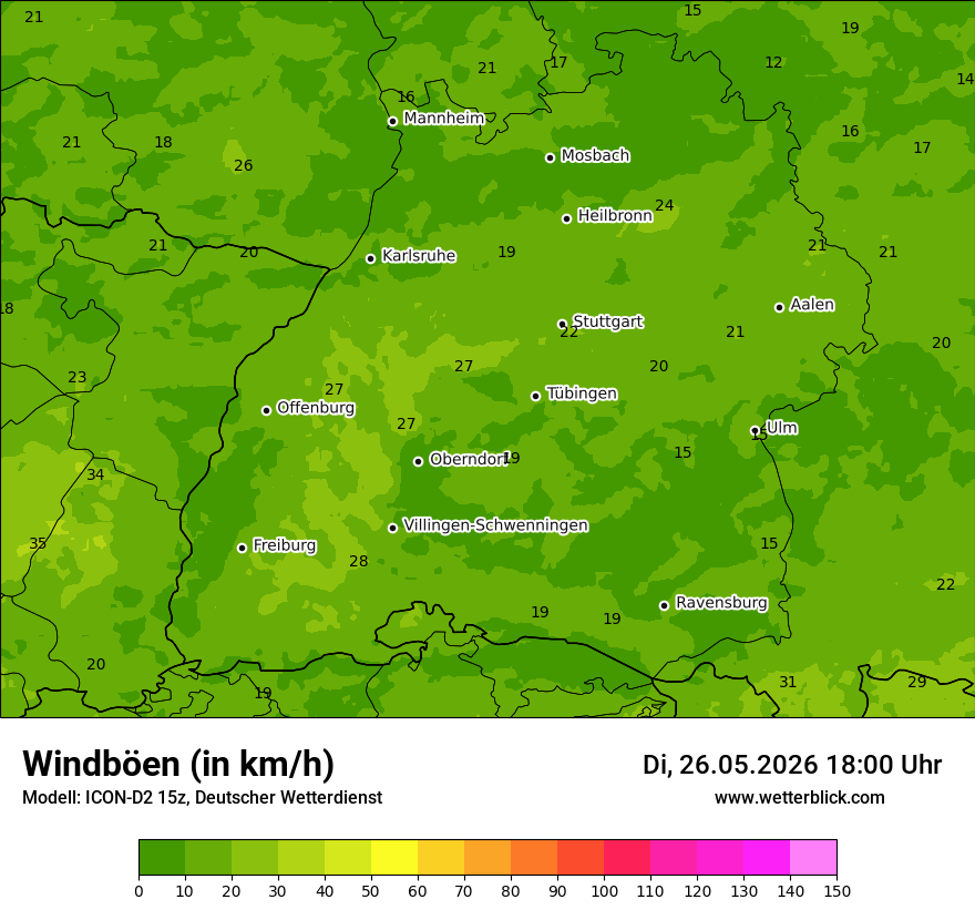 Maximale Windböen