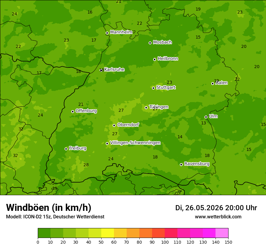 Maximale Windböen