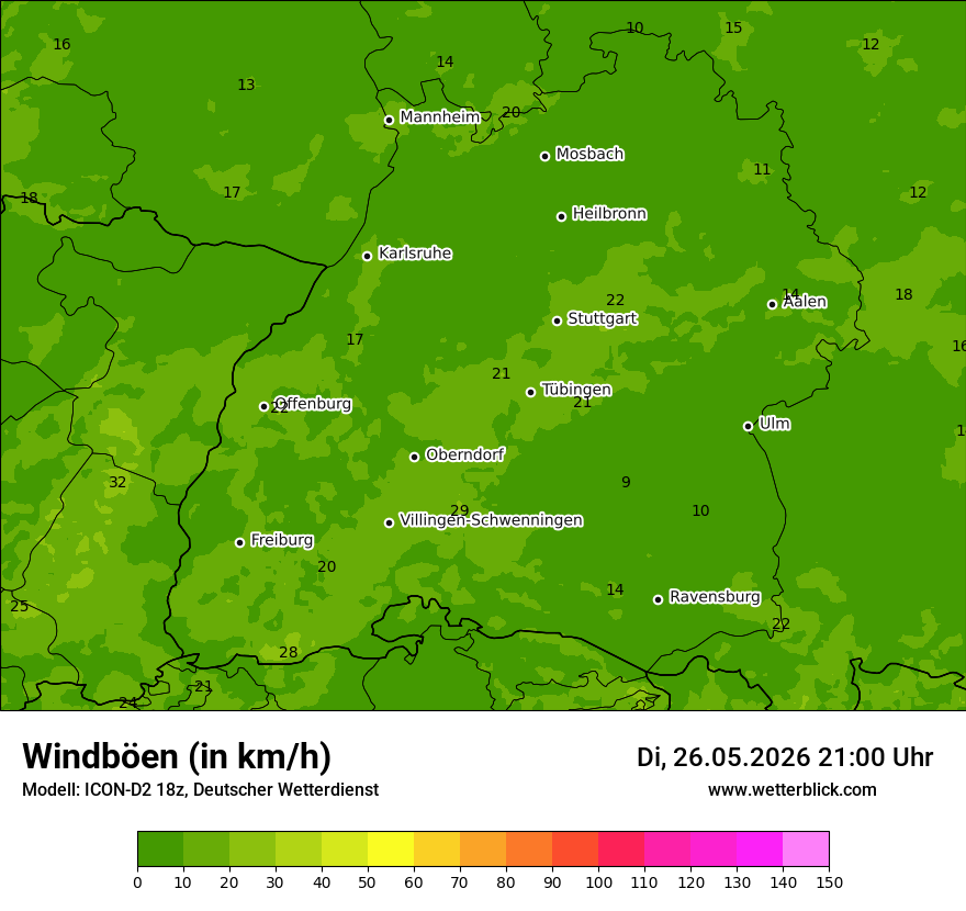 Maximale Windböen