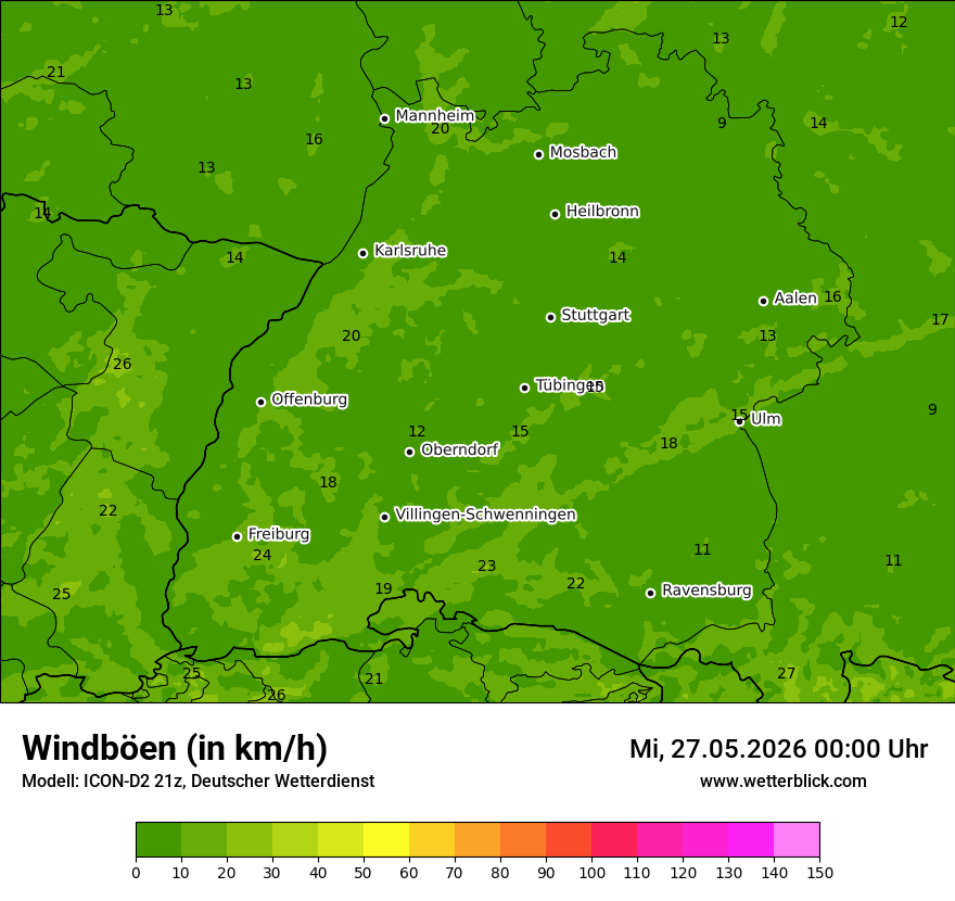 Maximale Windböen