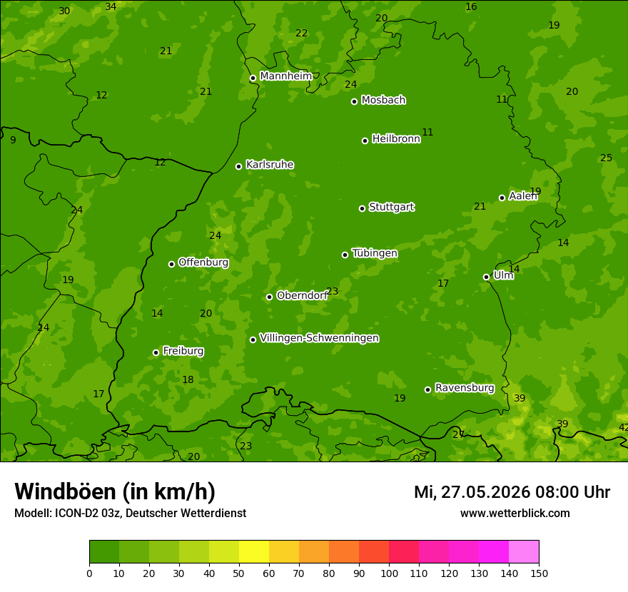 Maximale Windböen