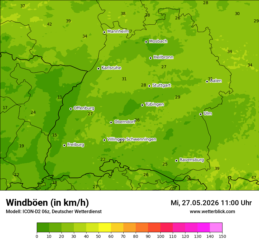 Maximale Windböen