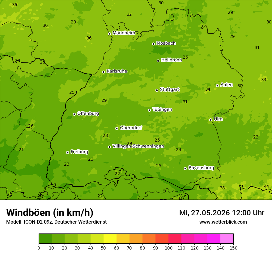 Maximale Windböen