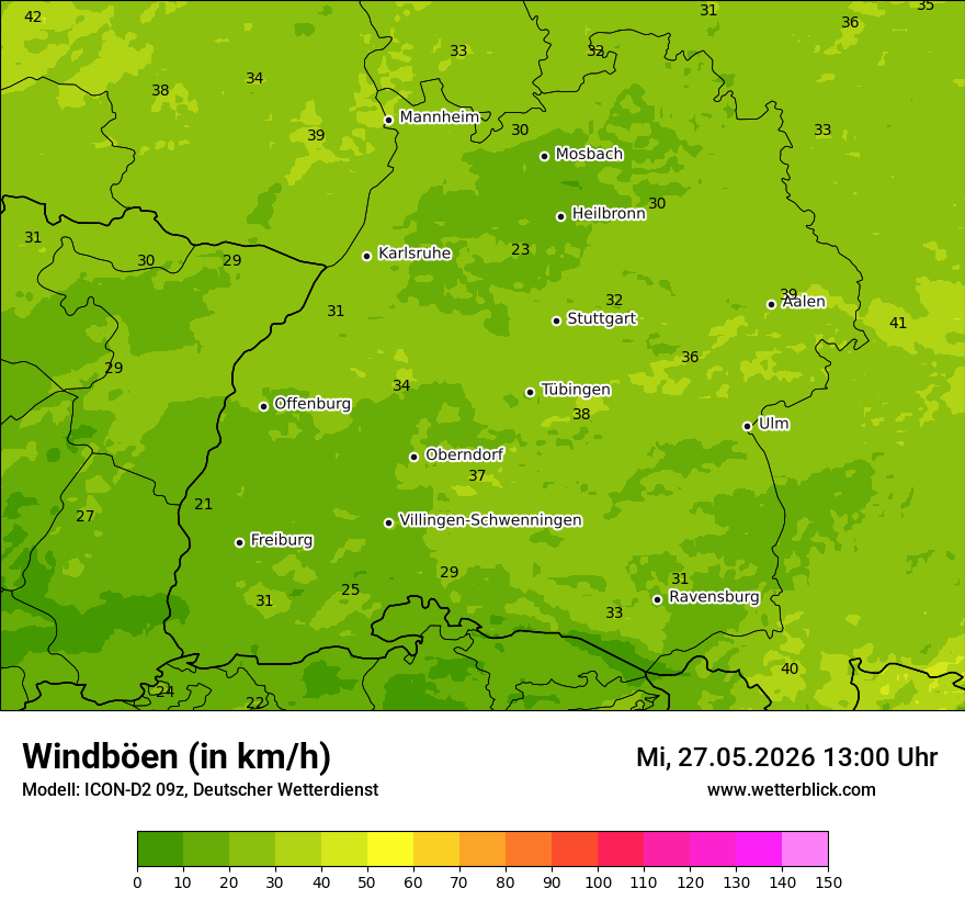 Maximale Windböen