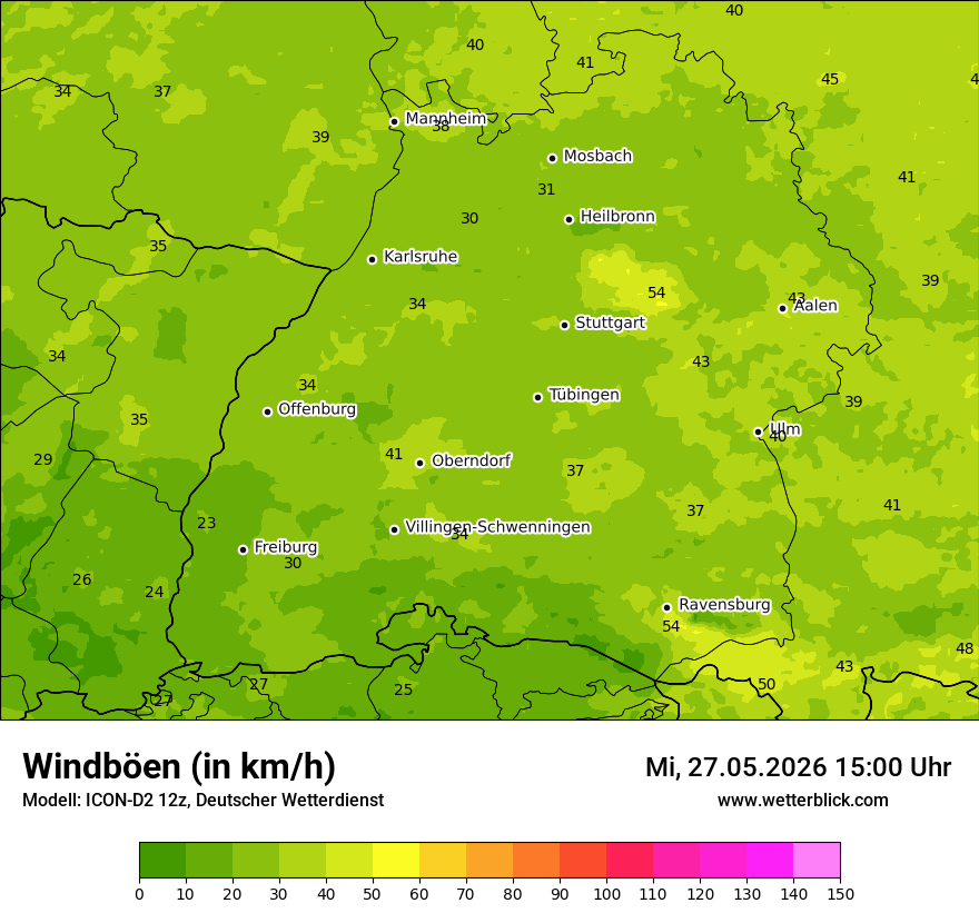 Maximale Windböen