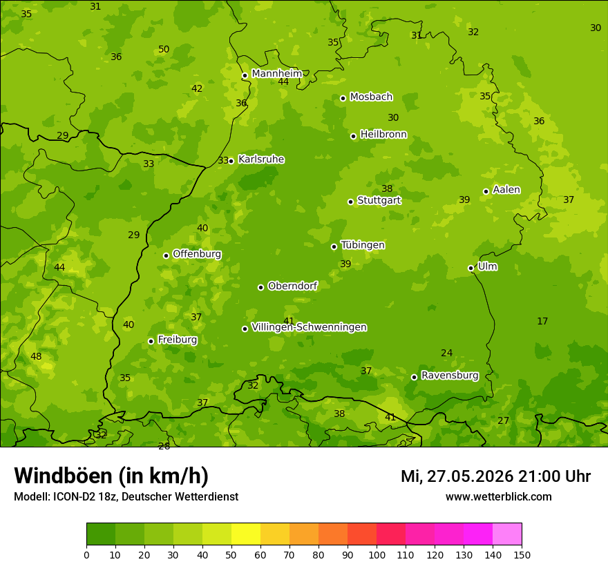 Maximale Windböen