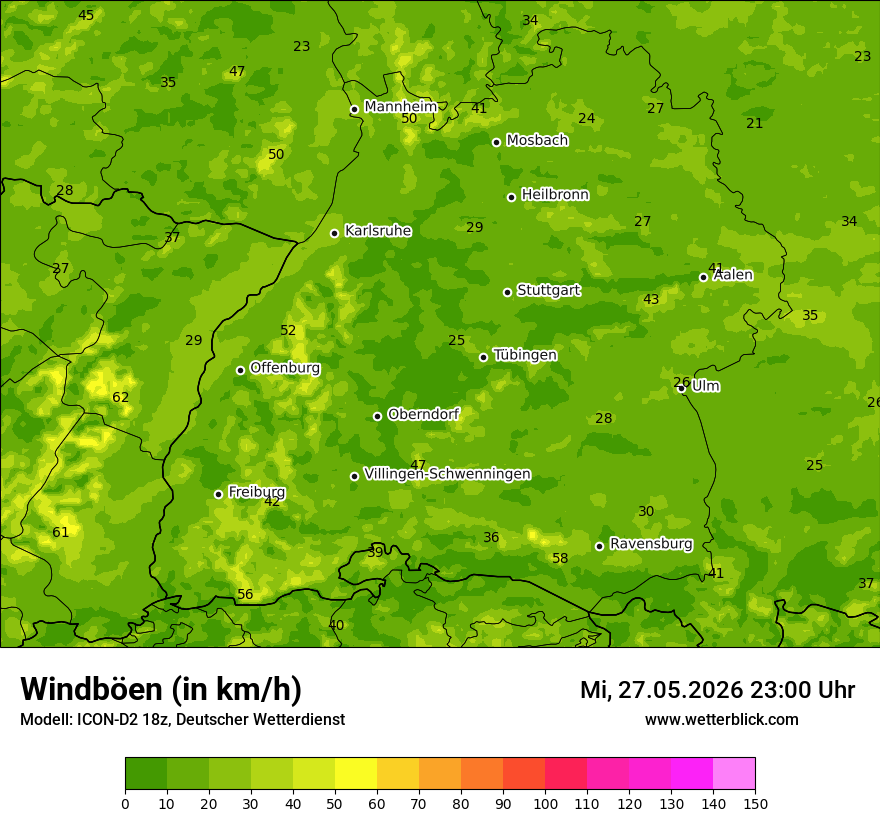 Maximale Windböen