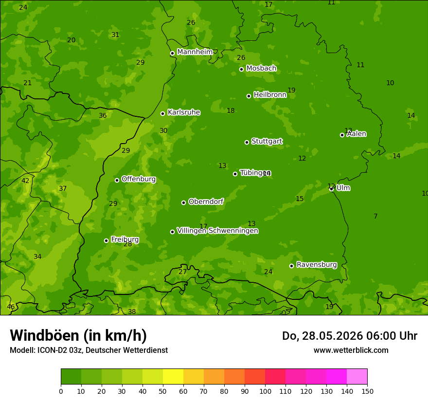 Maximale Windböen