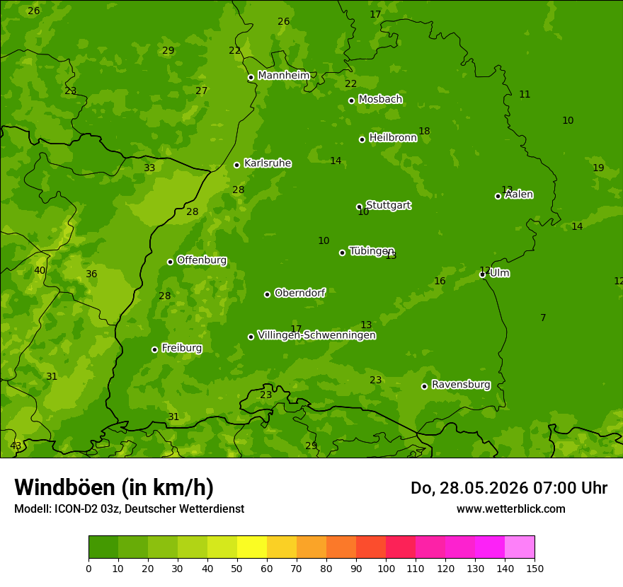 Maximale Windböen
