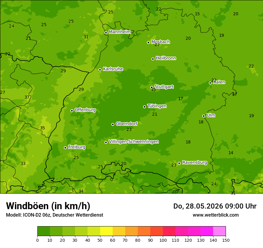 Maximale Windböen