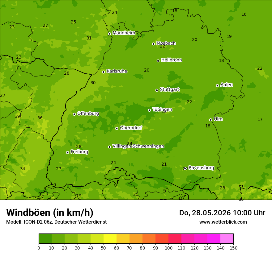 Maximale Windböen