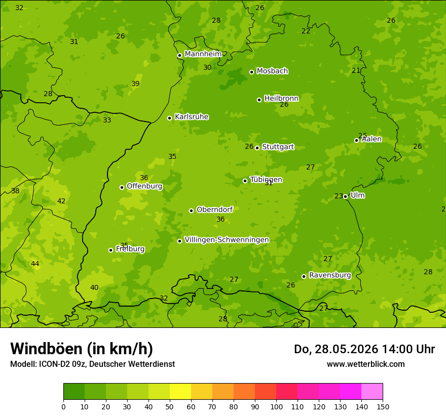 Maximale Windböen
