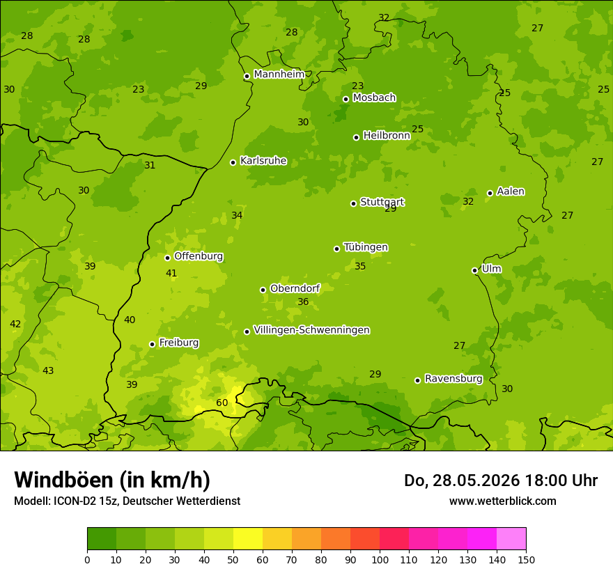 Maximale Windböen